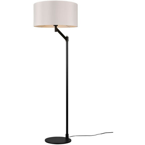 Trio Cassio Modern Floor Lamp With Shade Black Matt