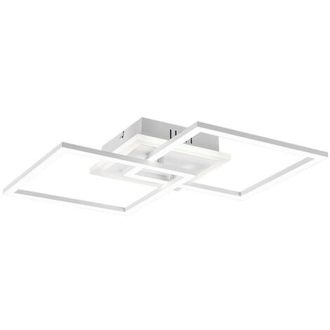 Trio Venida Modern Cm Led Square Semi Flush Light White Matt K