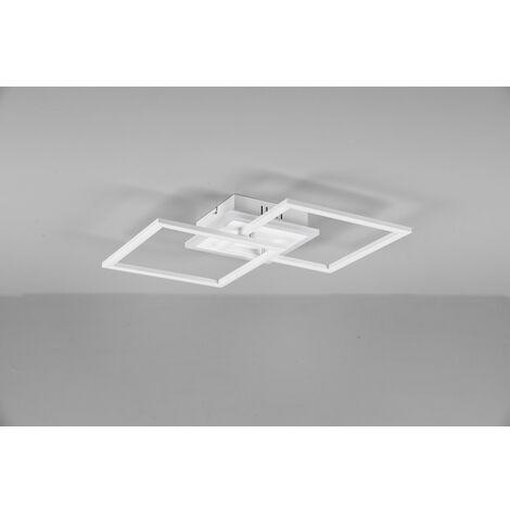 Trio Venida Modern Cm Led Square Semi Flush Light White Matt K