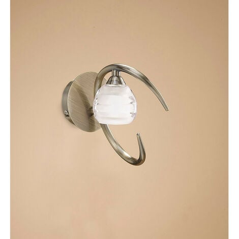 Inspired Mantra Fusion Loop Wall Lamp 1 Light G9 Antique Brass