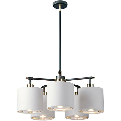 Elstead Balance Light Multi Arm Pendant Ceiling Light Black