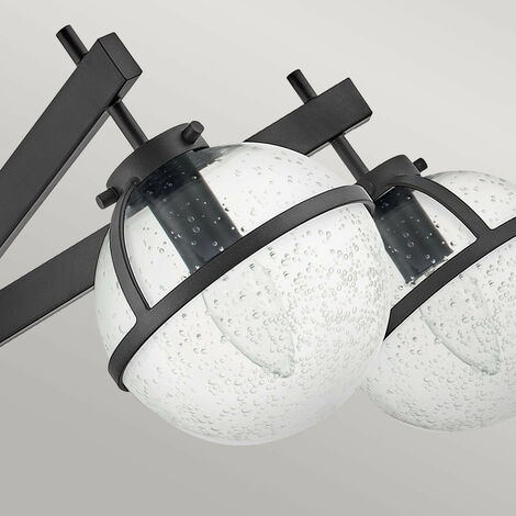 Elstead Hollis Light Multi Arm Semi Flush Ceiling Lamp Black Ip