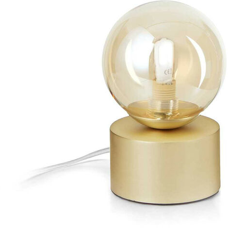 Ideal Lux Perlage Globe Table Lamp Brass