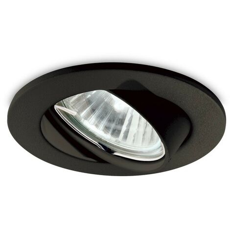 Ideal Lux Indoor Recessed Downlight Lamp Light Black Gu