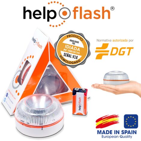 HELP FLASH Lumière d urgence AUTONOME pré signal de danger v16 et