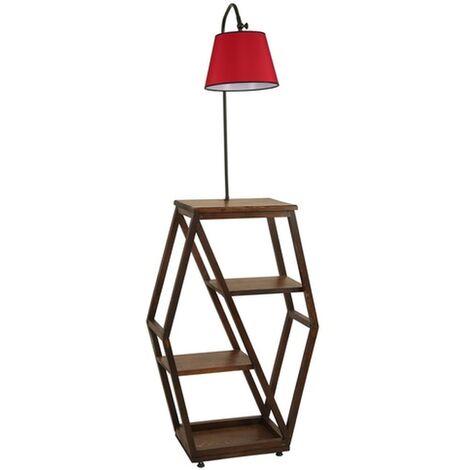 Lampadaire Avec Abat Jour Conique En M Tal Noir Rouge Collection