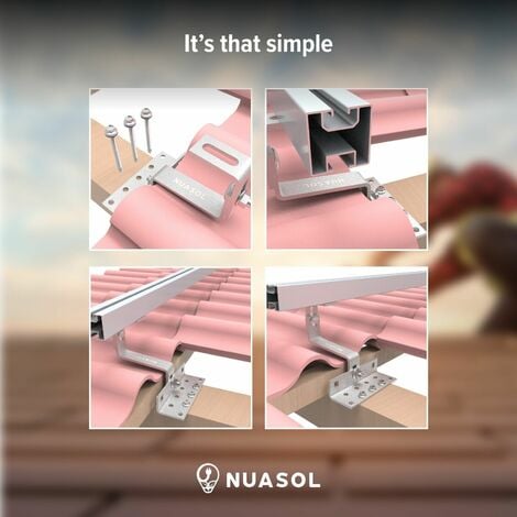 Nuasol Nuafix X Roof Hooks Photovoltaic Solar Panels Adjustable