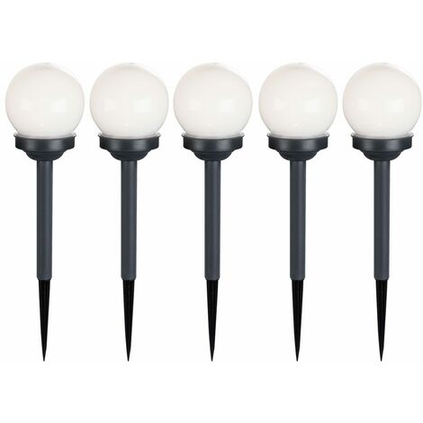 Set Di 5 Lampade Solari A LED Per Esterni Sphere Design Earth Spit