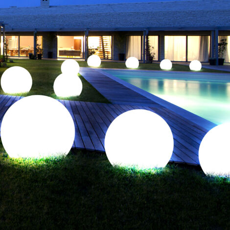 Set Di 10 Luci A LED Solari Per Esterni Con Picchetto A Sfera Lampade