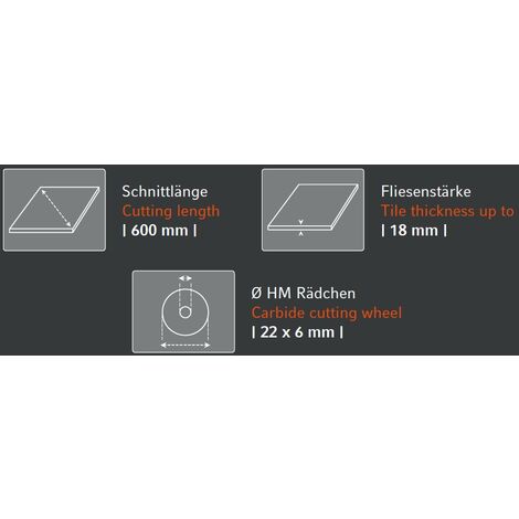 Jokosit Fliesenschneider Basic Cut 154 Schnittlänge 600mm