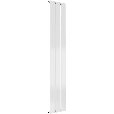 Reina Flat Steel White Single Panel Vertical Designer Radiator Mm H