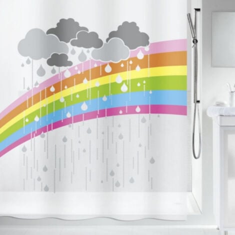 Rideau De Douche Peva Arc En Ciel X Cm Multicolor Spirella