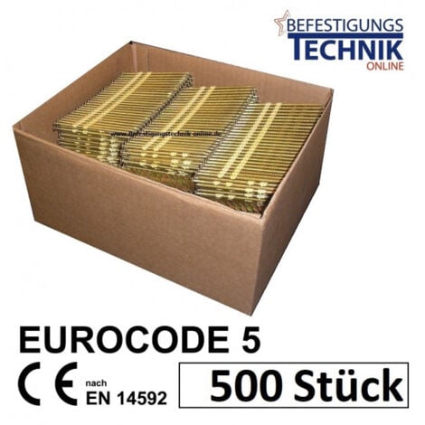 500 Clous En Bande 20 4 6x160mm Lisses Brillants Pour Cloueurs En