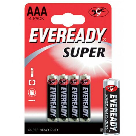 Eveready Super Heavy Duty Aaa Batteries Pack Of