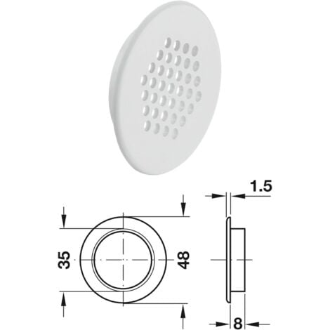 X Grille De Ventilation A Ration Ronde En Plastique Diam Tre