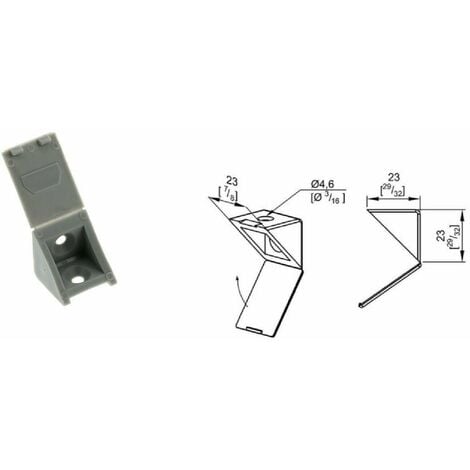 X Taquet D Assemblage Plastique Gris Querre Systemtac Renfort