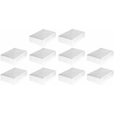 10x Embout De Tube Rectangulaire Enveloppant En PELD Bouchon Capuchon