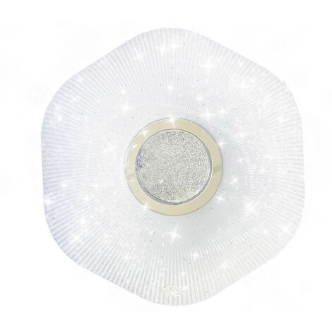 Plafoniera LED Soffitto Bianca 50w Luce Fredda Bordo Ondulto Cielo