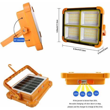 Aiducho Projecteur Led Rechargeable Projecteur Led Batterie W