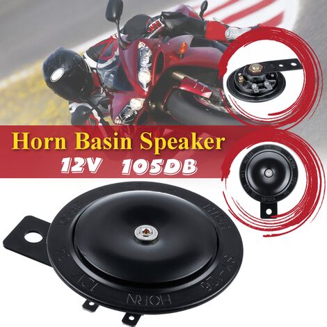 12V 105DB Motorcycles Dirt Bikes Horn Basin Speaker Tone Stainless Steel