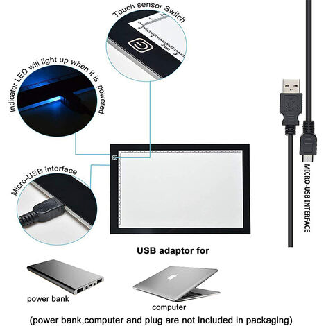 Tablette Lumineuse A3 avec Luminosité Réglable Précise LED Pad Ultre