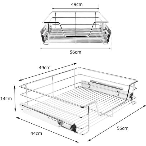 X Tiroir Panier De Rangement T Lescopique D Armoire De Cuisine De