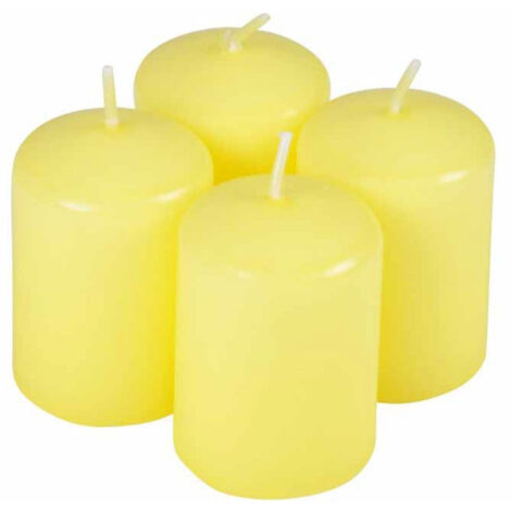 Lot de 4 Bougies Parfumées Piliers Essentiel 6cm Citronnelle