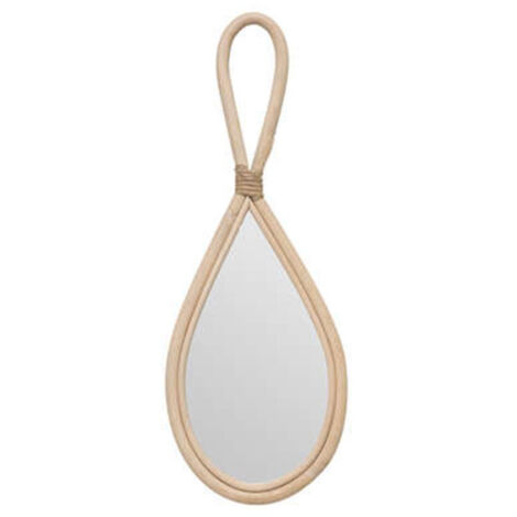 Lot De 2 Miroirs Muraux Carmen 18cm Beige