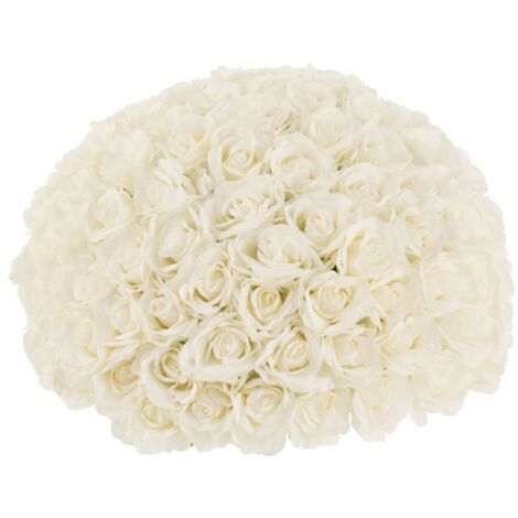 Paris Prix Boule De Fleurs Artificielles Roses Cm Blanc