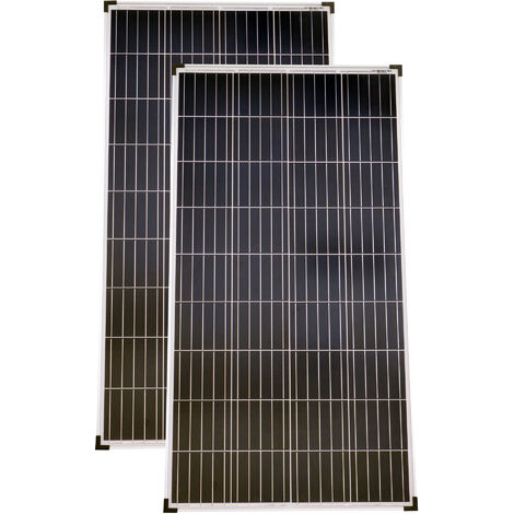 Solarmodule 2 Stück 130 Watt Poly Solarpanel Solarzelle 1290x675x30 92459