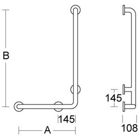 Pba Sicherheitsgriff L Form Rechts Mm