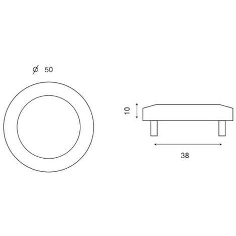 Rosace à cylindre Aluminium Ronde Finition Chrome perle