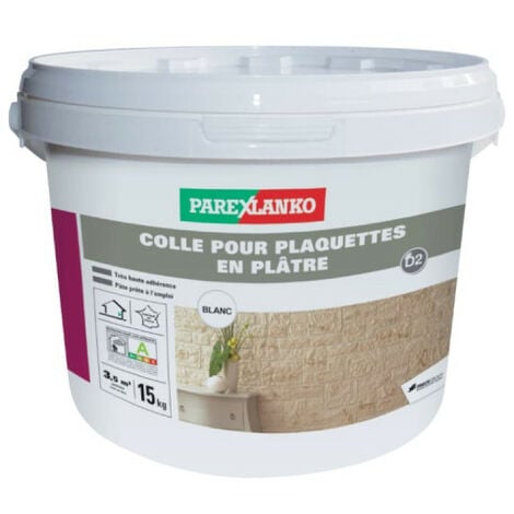 Lot de 7 colles pour plaquettes en plâtre PAREXLANKO Blanc 105kg