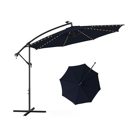 Goplus Parasol D Port Inclinable D M Parasol Cantilever Solaire Avec