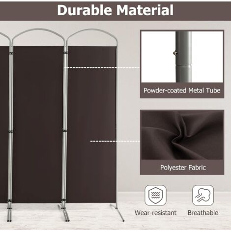 Goplus Paravent Pliable Panneaux X Cm Cloison De