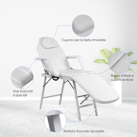 Goplus Fauteuil De Massage Inclinable Et Pliable Avec Oreiller Et