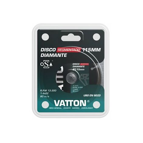 Disco Diamantato Segmentato 115mm Vatton