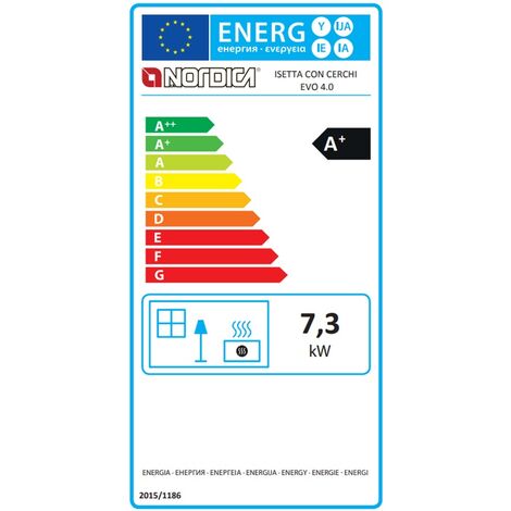 Estufa de leña de hierro fundido 7 3kw negra 7119012 nordica