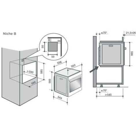 Forno Multifunzione Integrato 73l 60cm A Pirolisi Inox Dop8360x