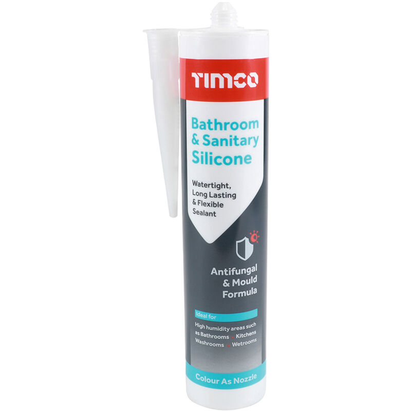 Timco Bathroom Sanitary Silicone Sealant Clear Ml Unit