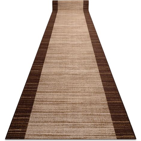 Alfombra de pasillo con refuerzo de goma STREIFEN 110 cm marrón brown