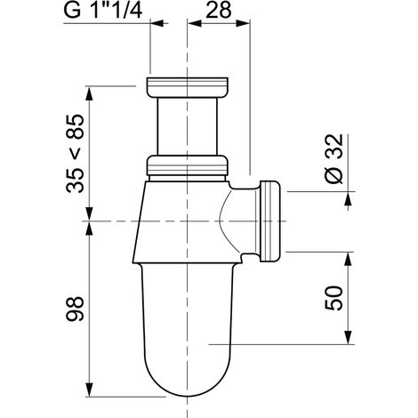 Siphon De Lavabo En Laiton R Glable Wirquin Gris