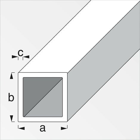 TUBO QUADRATO 25X25X1 5 ALLUMINIO ARGENTO 1 METRO