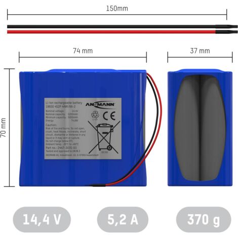 Pack De Piles Rechargeables X Li Ion Ansmann V