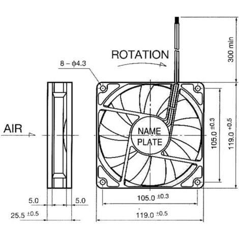 Nmb Minebea Kl W B Ventilateur Axial V Dc M H L X L X