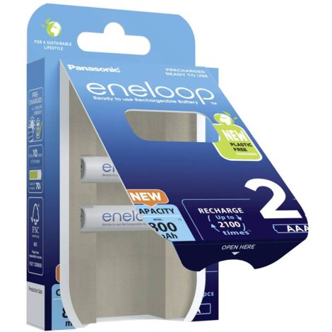 Eneloop Eneloop HR03 Pile Rechargeable LR3 AAA NiMH 800 MAh 1 2 V 2 Pc S