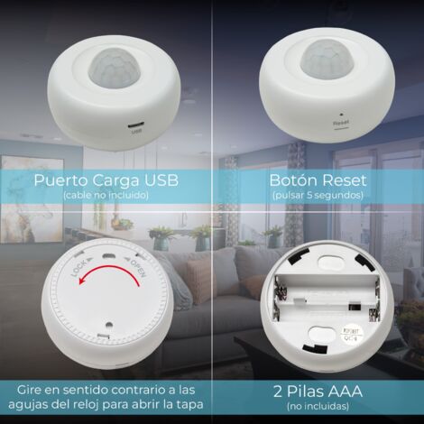 Détecteur de mouvement intelligent PIR 360º WiFi Smart Life ou Tuya