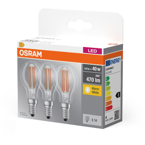 Osram Lot De Ampoules Led Filament Sph Rique E W Equivalent W