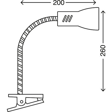 Klemmleuchte BRILONER LEUCHTEN TRAP 40 W IP20 weiß Metall