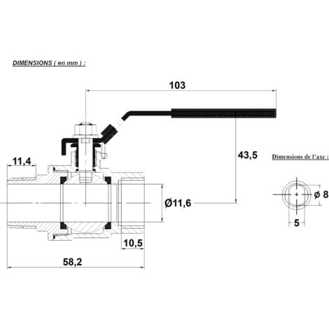 Vanne Sph Re Inox Poign E Plate Bleue Pn M Le Femelle